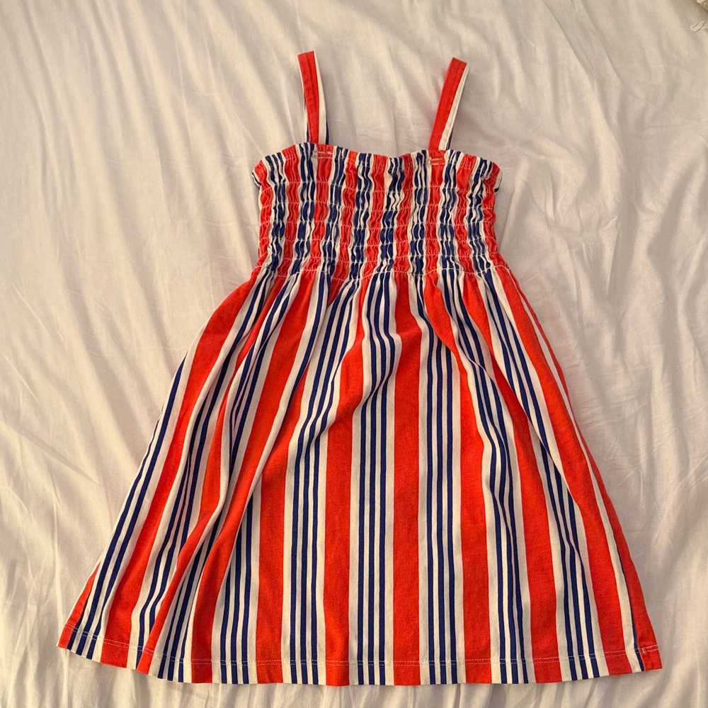 Hanna Andersson Red and Blue Striped Kids Dress